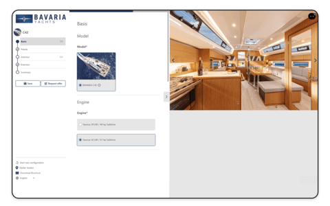 Screenshot Customer CPQ Bavaria
